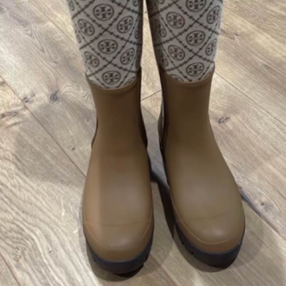 Tory Burch Women's T Monogram Foul Weather Tall Boots - Picture 4 of 9